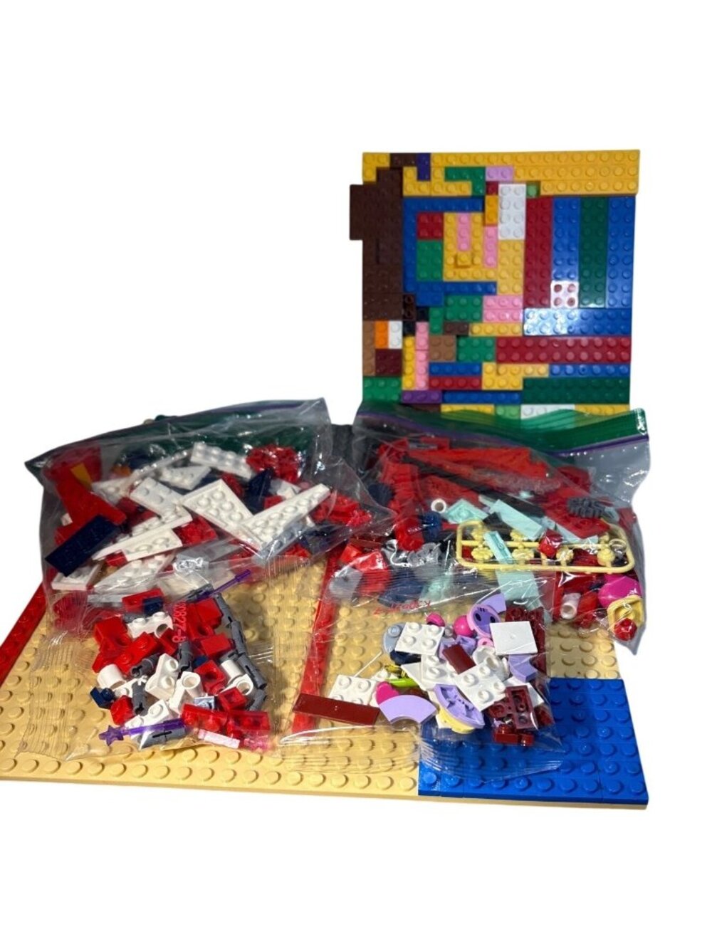 Building Bricks & Baseplates Various Colors & Shapes Mixed Lot Of
